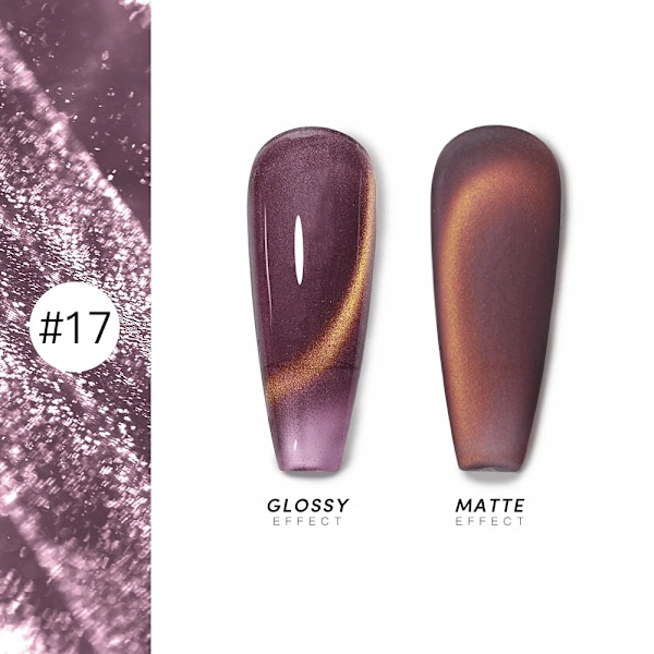 AS 15ml Magnetisk Katt Gel Nagellack Cat Eye Glitter Effekt Semi Permanent 36 Färger Soak Off UV Gel Lack Manikyr Nagelkonst YRM 17