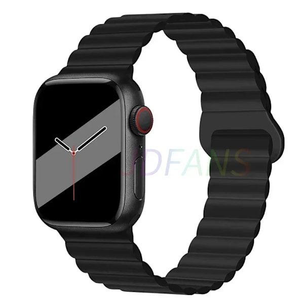 Magnetisk Rem För Apple Klocka Band 45Mm 38Mm 49Mm 40Mm 42Mm 41Mm Silikone Sport Armband Iwatch Serie Ultra 9 6 5 7 8 Se 44Mm 5 black 38mm 40mm 41mm