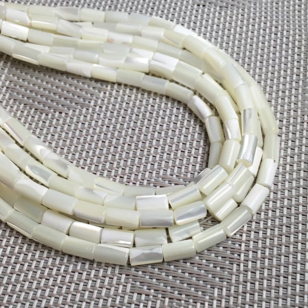 Naturligt skal pärlor pärlor Stans lösa pärlor isolering pärla för smycken gör DIY för armband halsband Tillbehör WHITE