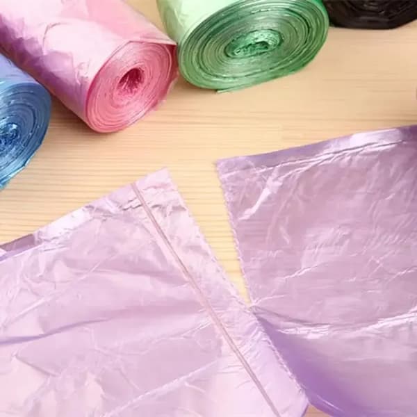 Färgglada roll-on handhållna soppåsar för hemmakontor PURPLE Flat mouth 30 PCs