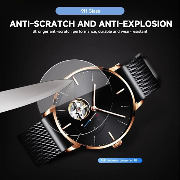 26-46mm Universellt Härdat Glas Smartwatch Skärmskydd Skyddsfilm 28mm 30mm 32mm 38mm 40mm 41mm 42mm Diameter 1-5ST 36mm 5pcs