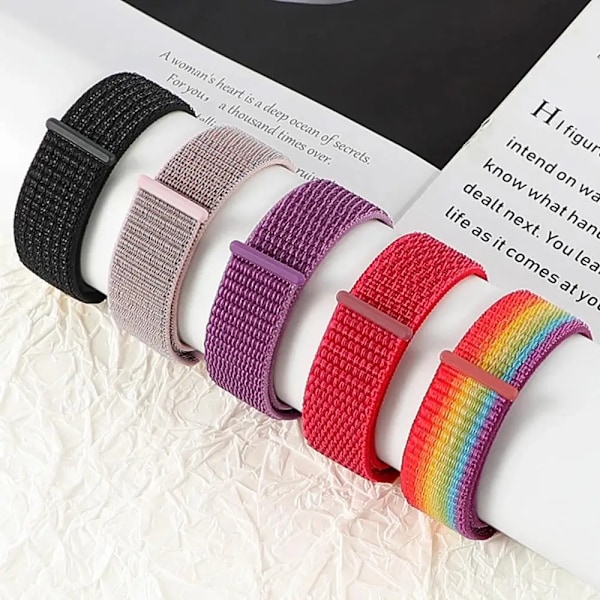 Armband för Huawei band 9/8/7 correa smartklocka tillbehör ersättningsarmband Nylon sportarmband klockarmband armband Huawei band 9 sea shells Huawei band 9