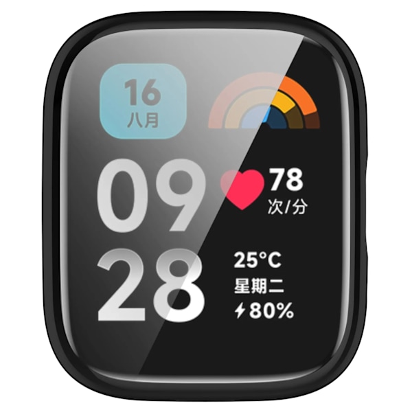 TPU Skyddsfodral För Xiaomi Redmi Watch 3 active Fulltäckande Skärmskydd För Redmi Watch 3 Smartklocka Stötfångarskal Gold Redmi Watch 3 Lite