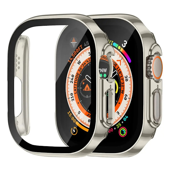 Skärmskydd för Apple Watch Fodral Ultra 2 49mm tillbehör Skydd Härdat glas iWatch serie 9 8 SE 7 4 45mm 41mm 44mm 40mm starlight 41mm Series 7 8 9