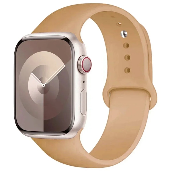 Silikonarmband för Apple Watch Band Ultra 2 49mm 45mm 44mm 41mm 40mm 38mm Correa Armband IWatch Series 9 8 7 5 4 3 8 6 SE 44mm Walnut 42mm44mm45mm49mm L