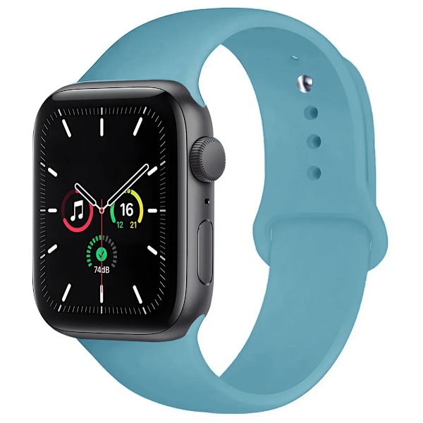Silikonarmband för Apple Watch Band Ultra 2 49mm 45mm 44mm 41mm 40mm 38mm Correa Armband IWatch Series 9 8 7 5 4 3 8 6 SE 44mm Cactus 42mm44mm45mm49mm L