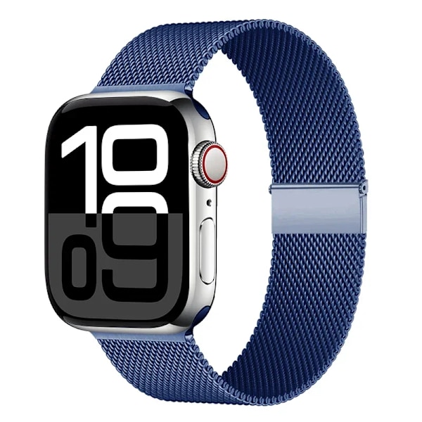Milanese loop för Apple Watch armband 45mm 44mm 40mm 41mm 42mm-46mm stjärnljus armband iwatch serie 8 7 6 5 SE 9 10 Ultra 2 49mm Blue 11 38-40-41-(S10)42mm