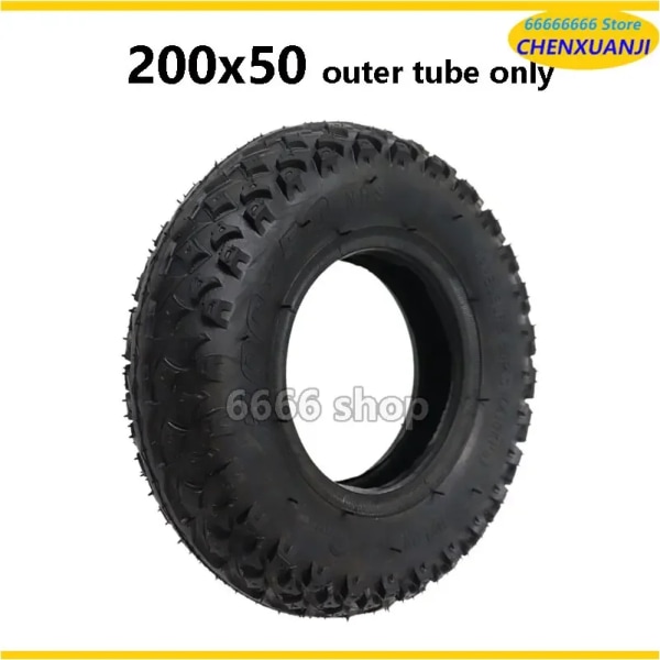200X50 däck och innerrör fulla hjul för elektrisk skoter hjulstol lastbil pneumatisk vagn vagn outer tyre