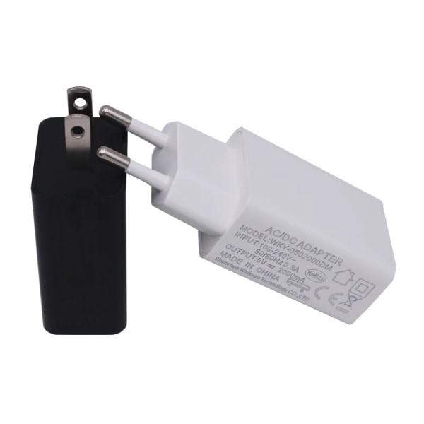 Tête de chargeur de téléphone portable USB de voyage, ersättning för iPhone, Samsung, Huawei, Lenovo, Bali, Meizu, pipeline 5V, 10W EU Plug White