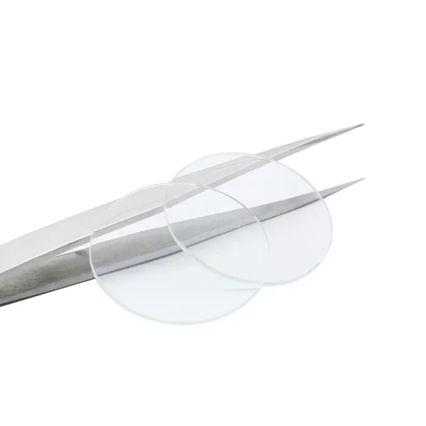 2 st Tjocklek Diameter Platt Klockkristall Mineralglas, Reservdelar Runt Mekaniskt Klockglas, Linsreparationsverktyg Diameter 21mm Thickness 1.0mm 2pcs