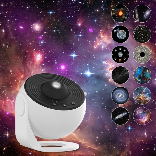 Nattljus Galaxy Projektor Stjärnhimmel Projektor 360° Rotera Planetarium Lampa För Barn Sovrum Alla hjärtans dag Present Bröllop Deco 12  in 1 Projector USB Plug