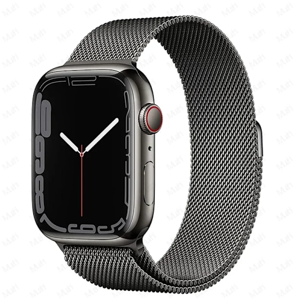 Milanese Loop för Apple Watch armband 44mm 40mm 45mm 41mm 42-38-44mm rem ultra 2 49mm metallarmband iwatch series 9 8 7 6 SE 5 4 3 Gun 4 41mm-40mm-38mm