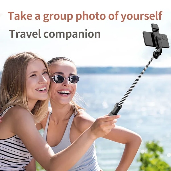 Bluetooth Trådlös Selfie Stick Mini Stativ Utdragbar Monopod Fjärrutlösare För iPhone Samsung Xiaomi Telefonhållare black