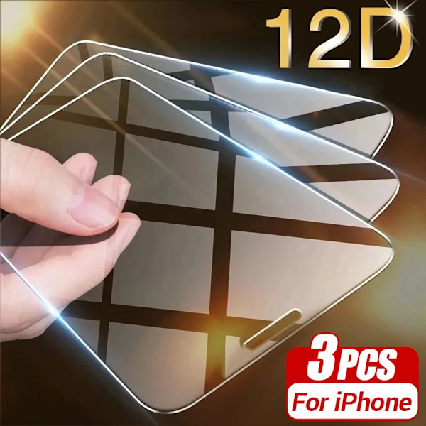 3 st Härdat Glas för iPhone 14 13 15 11 16 Pro Max Skärmskydd för iPhone 15 Plus XR X XS Max 6 8 7 Plus SE 2020 Glas For iphone XR 3PCS Tempered Glass