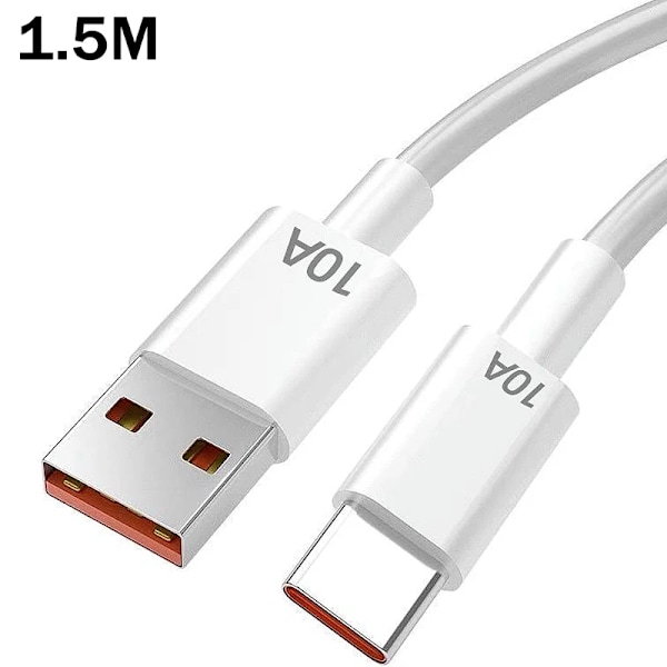 120W 4 Port USB Ny Laddare Snabbladdning Datakabel USB Telefonladdare för Samsung IPhone Xiaomi Huawei Laddare 1.5M 10A  Cable