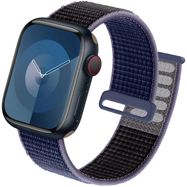 Strap För Apple Watch Band 44Mm 40Mm 45Mm 41Mm 49Mm 42Mm 38Mm 45 Mm Nylon Armband 8 7 Se 6 5 4 3 Ultra 2 Bander 45 New Midnight Blue 38mm-40mm-41mm