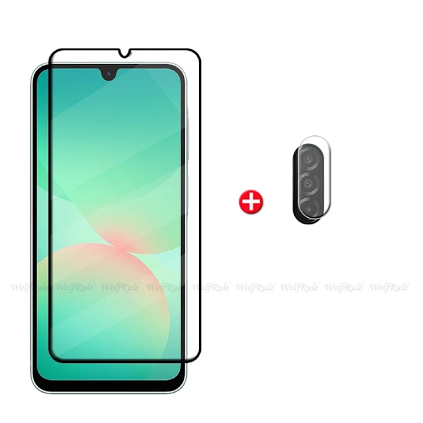 6-i-1 För Samsung Galaxy A26 Glas Samsung A26 Härdat Glas Fulltäckande Lim 9H Skärmskydd Samsung A26 A 26 Linsskydd 1 Glass and 1 Len For A26