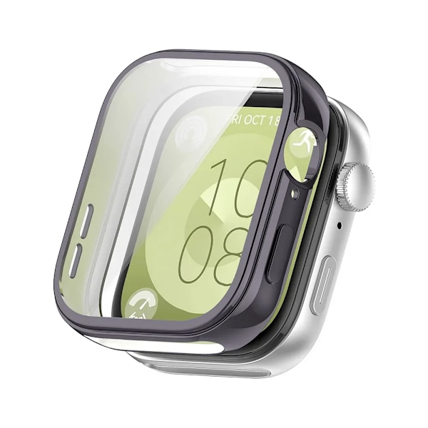 Fullständigt skydd för Huawei Watch Fit 3 SmartWatch TPU Skärmskydd Fodral Skyddsram Stötfångarskal för Huawei Fit3 Tillbehör Gray Huawei Watch Fit 3