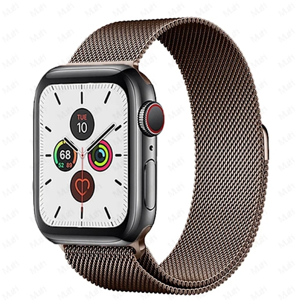 Milanese Loop för Apple Watch armband 44mm 40mm 45mm 41mm 42-38-44mm rem ultra 2 49mm metallarmband iwatch series 9 8 7 6 SE 5 4 3 Coffee 9 41mm-40mm-38mm