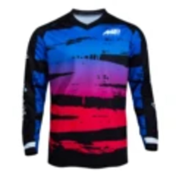 Herrar Motorcykel Jersey MTB Mountainbike T-shirt DH Cross-country Enduro Downhill Jacka Andningsbar Snabbtorkande Sweatshirt B-02 Europe size-L