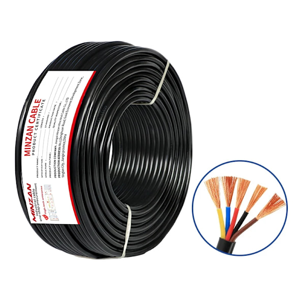 UL2464 Mantlad Kabel RVV 2 3 4 5 6 7-ledare Multic Koppar Signalkabel 20 18 17 15 13AWG Flexibel Ström Elkabel Hem RVV 5core 0.5mm 20 AWG