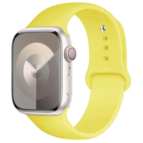 Silikonarmband för Apple Watch armband 44mm 45mm 40mm 41mm 42-38mm 45 mm sportarmband iwatch serie 8 7 6 5 4 3 SE 9 Ultra 2 49mm 73 lemon yellow 49mm-42-44-45mm M-L