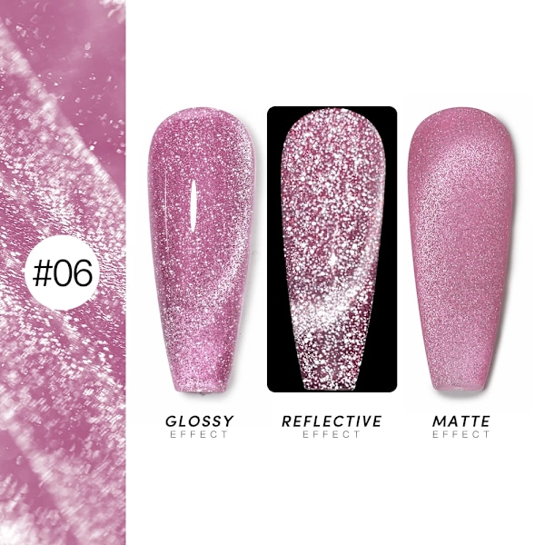 AS 15ml Magnetisk Katt Gel Nagellack Cat Eye Glitter Effekt Semi Permanent 36 Färger Soak Off UV Gel Lack Manikyr Nagelkonst YRM 6