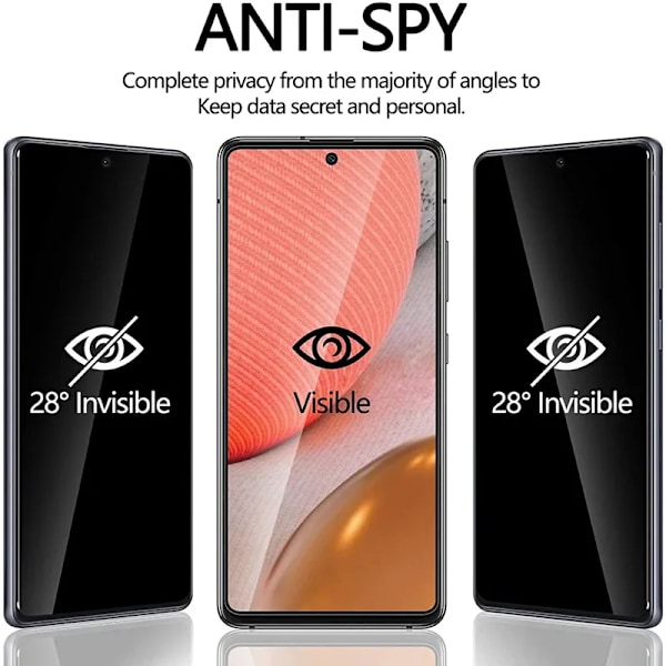 1-4 st Privacy Screen Protector för Samsung A53 A13 A52S A52 A32 A12 A55 A51 A72 A22 A33 A73 A21S A54 S10E S20FE Anti-spion Glas For Samsung A14 5G 1PCS Anti-spy Glass