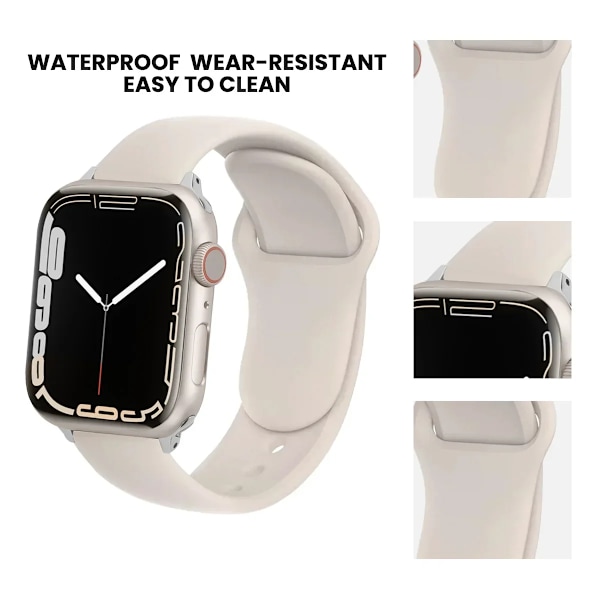 Strap För Apple Klocka Band 40Mm 44Mm 49Mm 45Mm 41Mm 38Mm 42Mm Silikone Bälte Armband Iwate Series Se 9 8 7 6 5 3 Ultra 2 Bandet AGr 38mm 40mm 41mm