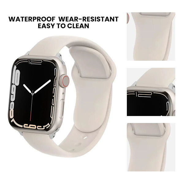 Strap För Apple Klocka Band 40Mm 44Mm 49Mm 45Mm 41Mm 38Mm 42Mm Silikone Bälte Armband Iwate Series Se 9 8 7 6 5 3 Ultra 2 Bandet R 38mm 40mm 41mm