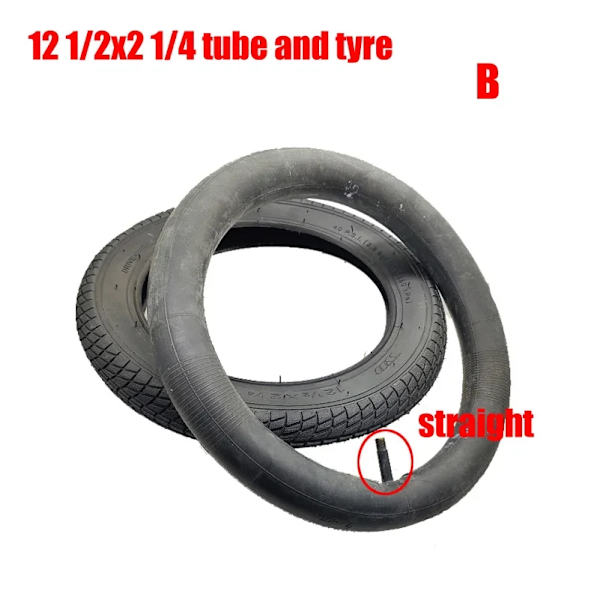 12 tums däck 12 1/2x2 1/4 ytterdäck 12x2,125/2,35 innerslang för baby Vikbar cykel bärsele, cykelhjul Tube and Tyre S