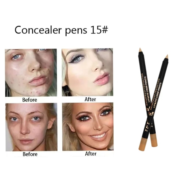 Matt ögonskugga Eyeliner Pen Vattentät Hållande Shimmer Svart Vit Brun Liggande Silkesmask Ögonskugga Lip Liner Makeup Kosmetik 15