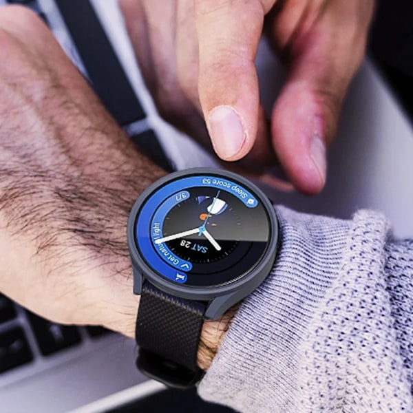 Härdat glas + PC-skal för Samsung Galaxy Watch 7/6/5/4 FE 44mm 40mm 3D Full täckning stötfångare skärmskydd skal + film Tillbehör Red 06 Galaxy 5 4 40mm