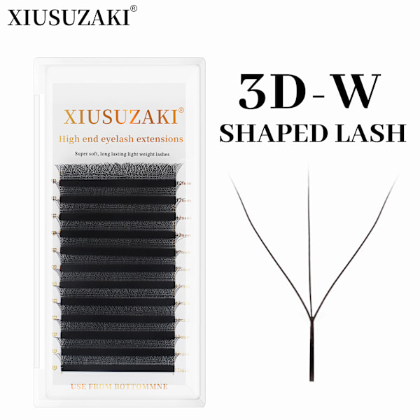 Xiusuzaki 3D W Formade Lastar Blomma Automatisk Blomning Premade Fläktar Ögonfransar Extensioner Mjukt Ljus Individuell Falsk Las Köp 0.07mm D