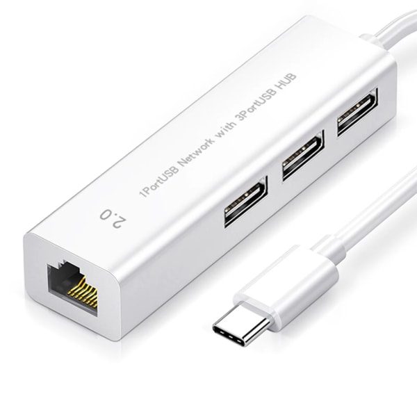 HONGDAK – adaptateur 4 en 1 Hub USB 2.0 C Rj45 för ordinateur portable, PD, Station d'accueil 4 Ports, séparateur de Type C Type-USB