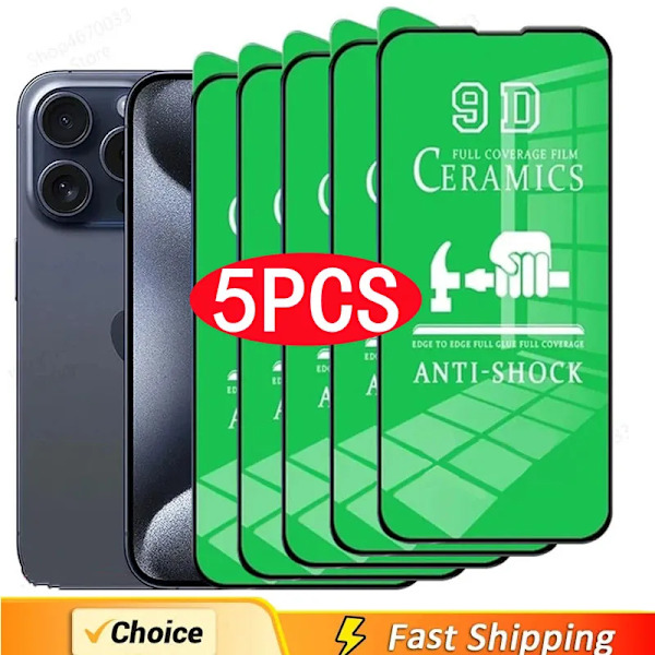 5 st HD Mjuk Keramisk Film för IPhone 14 11 12 13 15 Pro Max Mini 8 7 Plus Skärmskydd för IPhone XS MAX X XR 16 Inte Glas For iPhone XR HD Ceramic Film