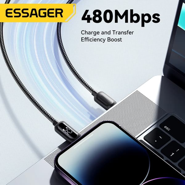 USB Typ C PD 20W Kabel för iPhone 14 13 12 Pro X 8 Snabb USB C Kabel för iPhone Laddningskabel USB Typ C Kabel Tråd 29W Black 2m
