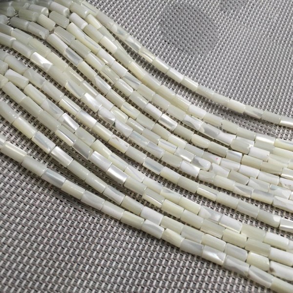 Naturligt skal pärlor pärlor Stans lösa pärlor isolering pärla för smycken gör DIY för armband halsband Tillbehör WHITE