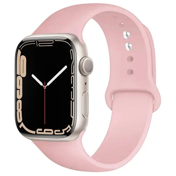 Silikonarmband för Apple Watch-remmar 49mm 40mm 44 mm 45mm 46mm 42mm 41mm 38mm sportarmband iWatch serie 10 9 8 3 SE ultra 2 8 powder sand 38 40 41 S10-42mm SM
