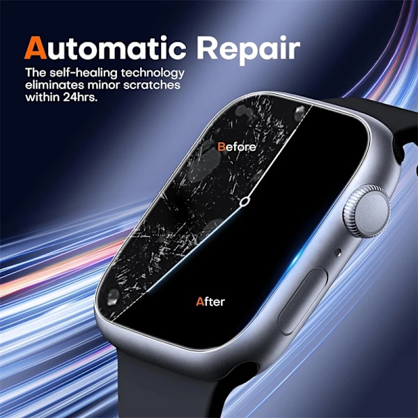 5 st Hydrogel Film för Apple Watch 46MM 44MM 40MM 45MM 41MM 42MM 49MM 38MM Skärmskydd iwatch series Ultra 9 8 7 SE 6 5 S10 Series S1-S2-S3 38MM 5PCS Hydrogel Film