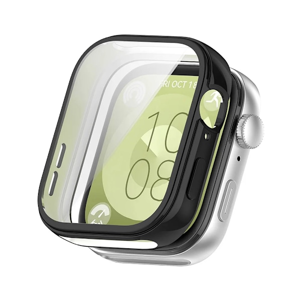 Fullständigt skydd för Huawei Watch Fit 3 SmartWatch TPU Skärmskydd Fodral Skyddsram Stötfångarskal för Huawei Fit3 Tillbehör black Huawei Watch Fit 3