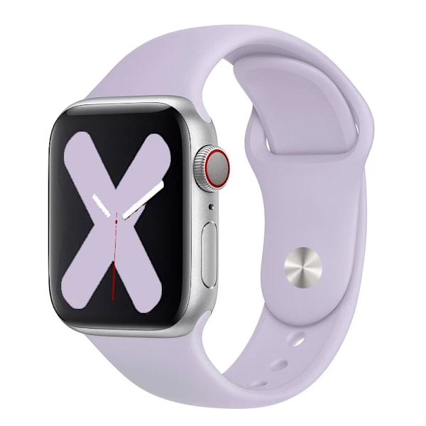 Silikone Rem För Apple Watch Band 44Mm 40Mm 45Mm 41Mm 49Mm 42Mm 38Mm Korpus Armband Iwatch Ultra 2 Serien 7 Se 3 4 5 6 89 Lavender 38 40 41 mm M-L