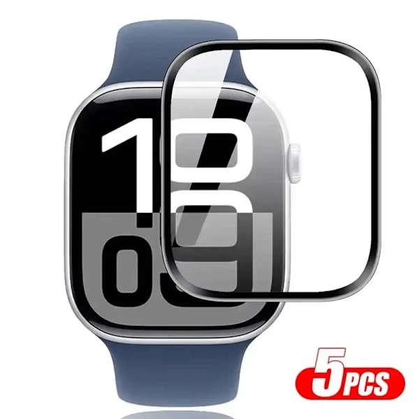 Skärmskydd för Apple Watch Series 10-9-8-7-6 5 Se ultra-2 49mm 41mm 45-42-46mm 44mm (Ej härdat glas) Film Tillbehör Series-10-42MM 5PCS