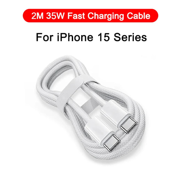 PD 20W Snabbladdare För Apple iPhone 14 13 11 12 15 16 Pro Max Laddarkabel För iPhone 16 Plus Snabbladdning Telefontillbehör 35W 2M Type-C Cable