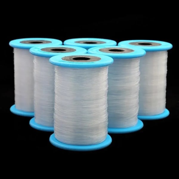 Stor rulle Transparent Kristall Icke-elastisk Fish Line Handgjord Diy Bead Ring Smycken Material Flätad linje Thickness 1mm about 91 m/Roll Transparent White