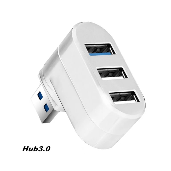 Adaptator USB HUB 3.0 à 3 portar, station för överföring av données à haute vitesse för ordinateur bärbar Xiaomi PC, tillbehör HUB 2.0 White 3.0