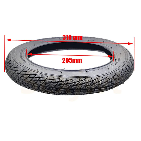 12 tums däck 12 1/2x2 1/4 ytterdäck 12x2,125/2,35 innerslang för baby Vikbar cykel bärsele, cykelhjul outer tyre