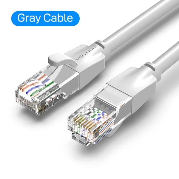 Vention-kabel Ethernet Cat 6 för portabel router, 4 par torsadées, cordon réseau RJ45 Internet UTP Cat6 Lan 10M Gray CAT6 Cable