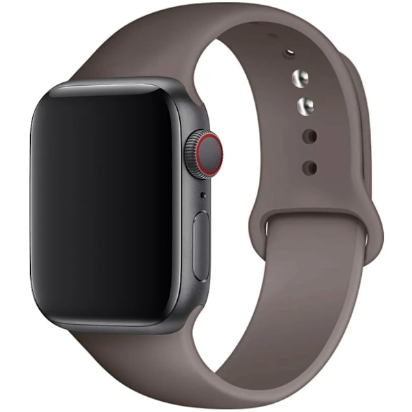 Silikonarmband för Apple Watch-armband 40 mm 49mm 44 mm 45mm 46mm 42mm 41mm 38mm sportarmband iWatch serie 10 9 8 3 SE ultra 2 Coastal Gray 38  40 41 mm S-M