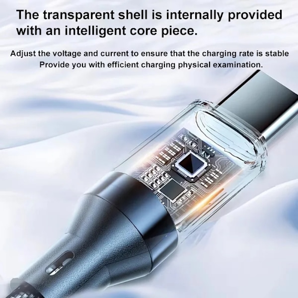 Ny 120W 6A Snabbladdningskabel USB Typ C-kabel För Samsung Xiaomi Med LED Digital Display Telefon Datakabel Laddartillbehör USB Cable 1m